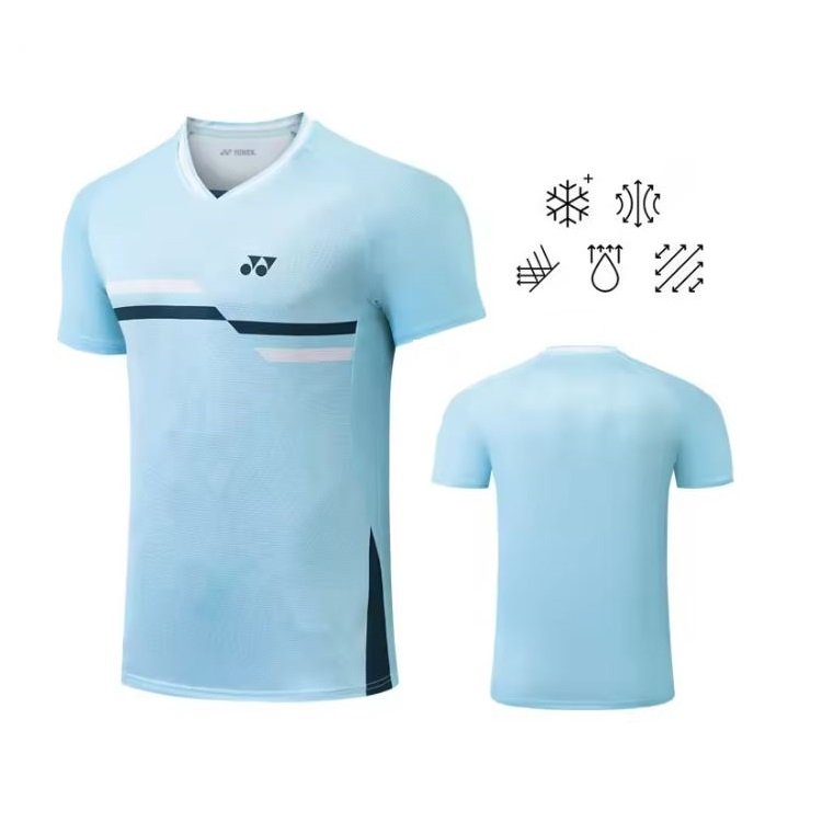 Yonex Men Quick Dry Hi Performance Sports Crew Neck Jersey Sky Blue