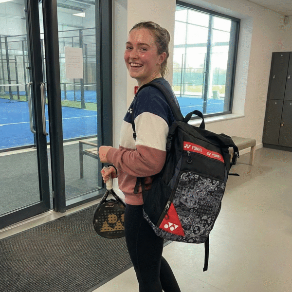 Yonex Black and Red Racket Sports Fabric Backpack Bag