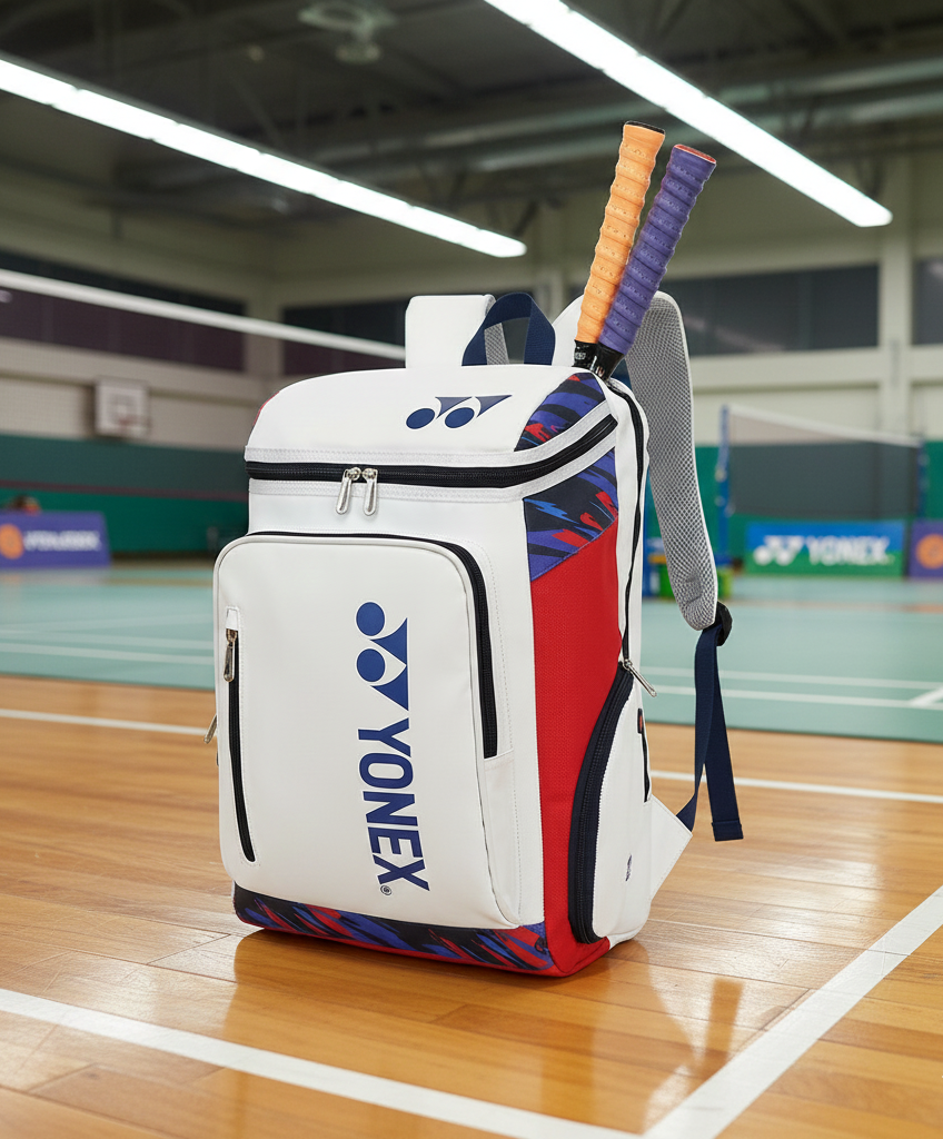 Yonex Durable Red Blue Racket Sports Backpack Bag