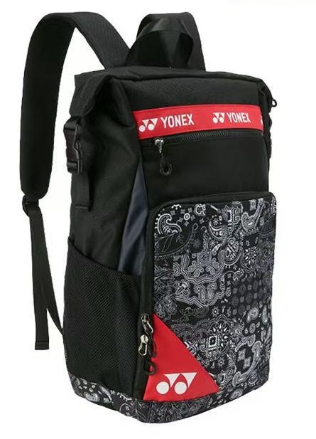 Yonex Black and Red Racket Sports Fabric Backpack Bag