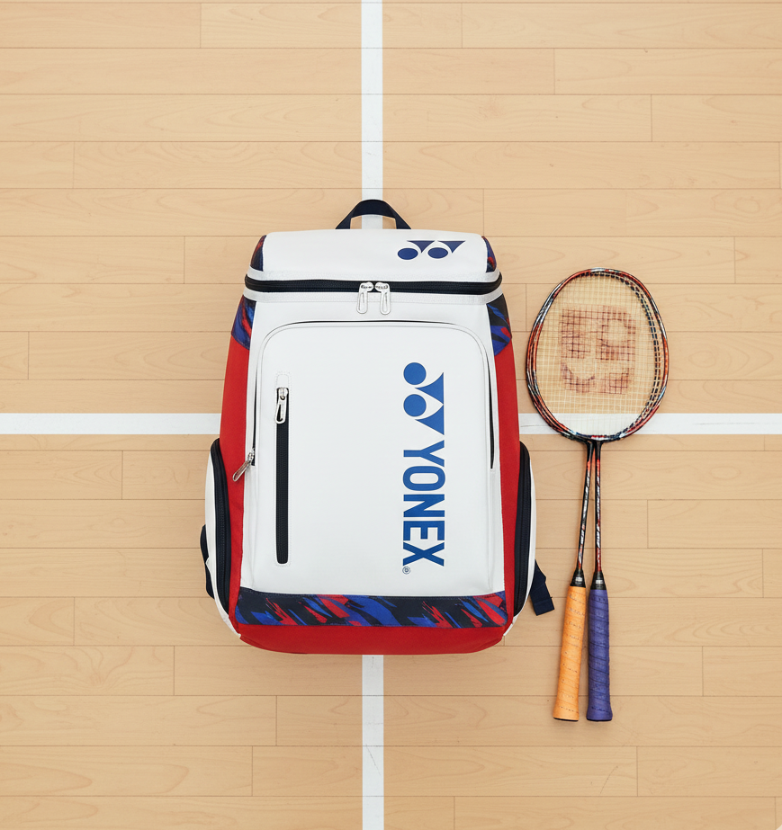 Yonex Durable Red Blue Racket Sports Backpack Bag - Image 6