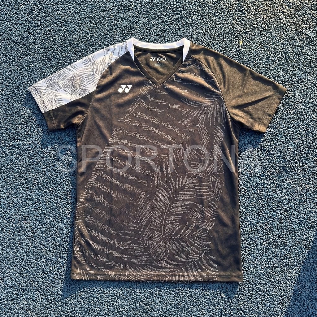 Yonex Unisex Quick Dry Active Wear Black Jersey T Shirt